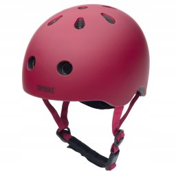 Cykelhjelm med retrolook – vintagerød