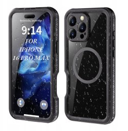 Futerał wodoodporny SHELLBOX GT kompatybilny z MagSafe do IPHONE 16 Pro Max czarny