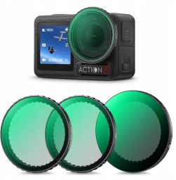 Zestaw Filtrów 3w1 Pl + Nd2-32 + Black Diffusion 1/4 Do Dji Osmo Action 3 4 5 Pro / Sku.2360