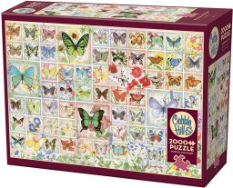 Puzzle 2000 el. Motyle i kwiaty