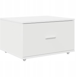 vidaXL Szuflada z kółkami Biała 55x45x33.5 cm z materiału kompozytowego