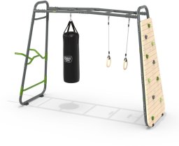 Siłownia ogrodowa GetSet Climb Mini | worek + ścianka + poręcze 100kg