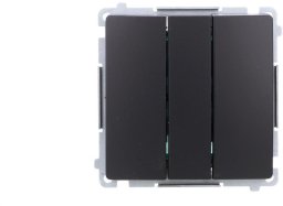 Simon Basic Łącznik potrójny (moduł) 10AX, 250V, szybkozłącza, czarny BMW31.01/49
