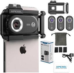 APEXEL Mikroskop CPL do smartfona 3x Obiektyw 200x / 150x / 100x