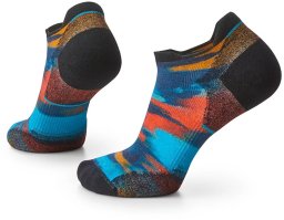 W'S Run Targeted Cushion Brushed Print Low Ankle Socks, B25 | alpine blue, S