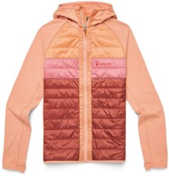 W'S Capa Hybrid Insulated Hooded Jacket, Apricot And Faded Brick, XS
