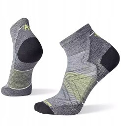 Smartwool U'S Run Zero Cushion Ankle Socks, 052 | medium gray, S