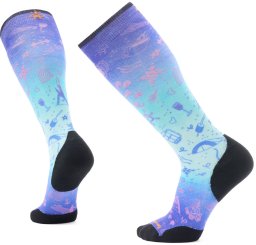 Smartwool U'S Ski Targeted Cushion Nature Doodles Print OTC Socks, 810 | capri, M