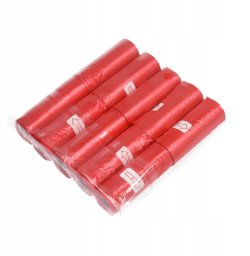 Worki na foliowe na psie odchody 10 rolek czerwone