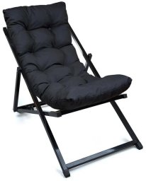 Gultas Asir Sunbed, juodas
