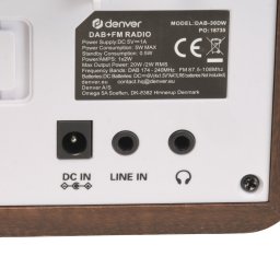 Radio DAB+/FM Denver DAB-30DW dark wood