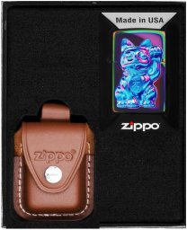 Zestaw ZIPPO Zapalniczka LUCKY CAT DESIGN Prezentowy No4