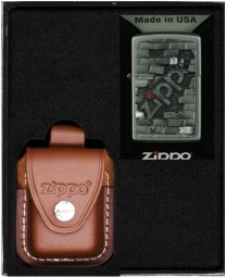 Zestaw ZIPPO Zapalniczka WALL EMBLEM Prezentowy No4