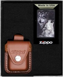 Zestaw ZIPPO Zapalniczka WOLVES Prezentowy No4