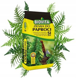 Biovita Nawóz Ziemia do paproci 5L Wieloskładnikowe podłoże z torfem i nawozem startowym