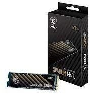SSD MSI SPATIUM M450 500GB M.2 PCIe Gen4 NVMe 3D NAND Rašymo greitis 2300 MBytes/sec Skaitymo greitis 3600 MBytes/sec 2.15mm TBW 300 TB MTBF 1500000 hours S78-440K380-P83