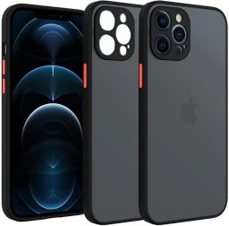 Etui matowe Supero do iPhone 11 Pro, czarno-półprzezroczyste
