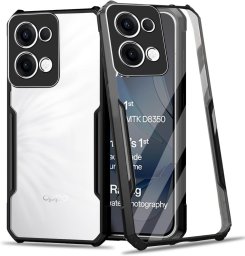 SUPERO Etui pancerne Supero do Oppo Reno 13 5G, przezroczysto-czarne