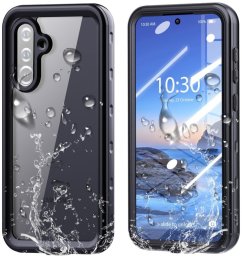 Etui wodoszczelne Supero do Samsung Galaxy A36 5G, czarno-przezroczyste