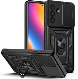 Etui pancerne Supero Camshield Ring do Samsung Galaxy A56 5G, czarne