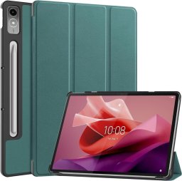 Etui ochronne Slimcase Supero do Lenovo TAB P12 TB370/TB370FU, ciemnozielone + miejsce na rysik