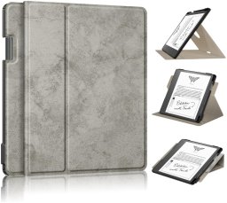 Etui na czytnik Supero z klapką do Amazon Kindle Scribe 10.2, szare