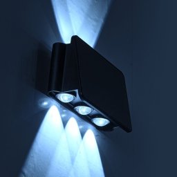 EKO-LIGHT ALF LAMPA ELEWACYJNA SOLARNA KINKIET 50LM 6000K IP54 CZARNA
