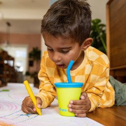 Kid Kanteen Kid Steel Cup (Kid Straw Lid), 296ml/10oz, Juicy Pear (matt)