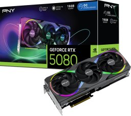 Karta graficzna PNY GeForce RTX 5080 ARGB EPIC-X RGB Overclocked 16GB GDDR7 DLSS4 (VCG508016TFXXPB1-O)