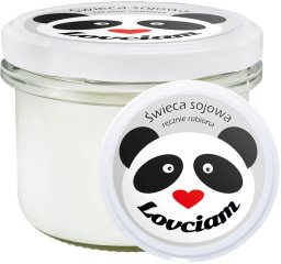 Naturalna świeca sojowa LOVCIAM kwiatowo-owocowy zapach w słoiku prezent upominek na Walentynki dla kobiety dziewczyny ukochanej żony narzeczonej