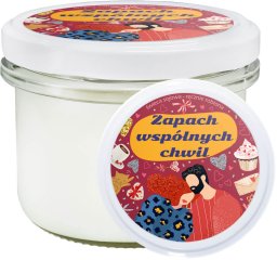 Naturalna świeca sojowa ZAPACH WSPÓLNYCH CHWIL kwiatowo-owocowy zapach w słoiku prezent upominek na Walentynki dla kobiety dziewczyny ukochanej żony