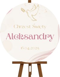 Tablica Powitalna na Chrzest Święty 50x70cm Personalizowana