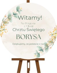 Tablica Powitalna na Chrzest Święty Koło 50cm