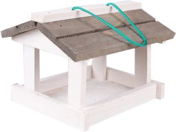 Karmnik dla ptaków budka domek drewniany na ziarno wiszący producent karma