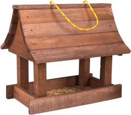 Karmnik dla ptaków dzikich budka domek drewniany Duży Wiszący na ziarno xxl