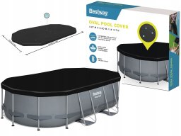 Bestway Plandeka pokrywa ochronna do basenu ze stelażem 400x211 cm Bestway 58425