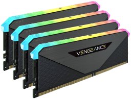 Pamięć RAM Corsair Vengeance RGB RT 32GB (4x8GB) DDR4 3600MHz CL18 (CMN32GX4M4Z3600C18)