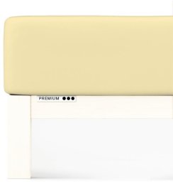 Prześcieradło Schlafgut Premium 90x190-100x220 Yellow Mid 164 - S bawełna, antyalergiczny