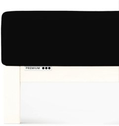 Prześcieradło Schlafgut Premium 90x190-100x220 Off Black 799 - S bawełna, antyalergiczny