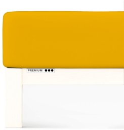 Prześcieradło Schlafgut Premium 120x200-130x220 Yellow Deep 196 - M bawełna, antyalergiczny