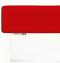 Prześcieradło Schlafgut Premium 120x200-130x220 Red Deep 285 - M bawełna, antyalergiczny