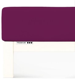 Prześcieradło Schlafgut Premium 120x200-130x220 Purple Deep 542 - M bawełna, antyalergiczny