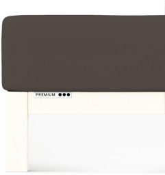 Prześcieradło Schlafgut Premium 180x200-200x220 Sand Deep 790 - XL bawełna, antyalergiczny