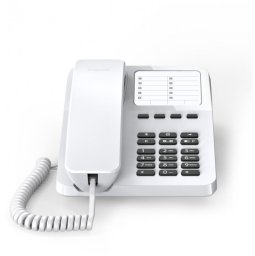 GIGASET DESK 400 weiss schnurgebundenes Tisch- und Wandtelefon 4 Direktwahltasten 10 Kurzwahltasten H�rger�tekompatibel