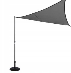 DLGTP Słupek do montażu żagla przeciwsłonecznego, wys. 255 cm,