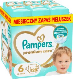 Pampers Pieluchy Premium Care 6, 13-18 kg, 128 szt.