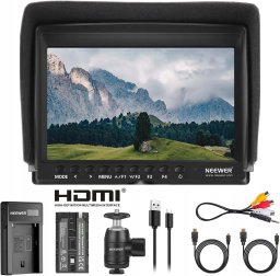 ZESTAW NEEWER monitor polowy F100 7"HD Video Assistent IPS 1280x800 2600mAh