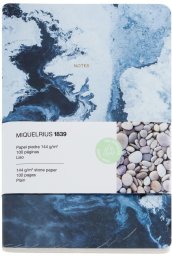 Miquelrius STONE PAPER Notizbuch A5 Blanco SEA blau