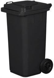 Kosz na śmieci 120 l Duży pojemnik zewnętrzny grafitowy