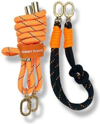 Zestaw crossbody + handstrap Nimmy       Cool&Cute 2.0 pomarańczowo czarny